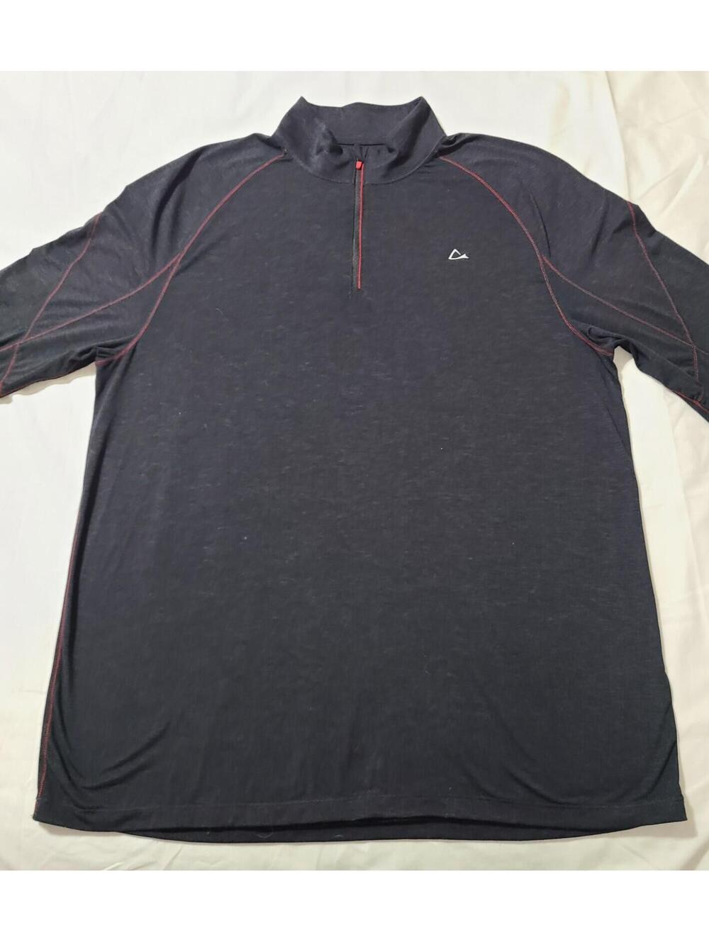 Paradox Merino Blend 1/4 Zip LS Shirt Mens Size XL Gray Workout Training Outdoor